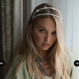 Free People X Curried Myrrh Sadie Pearl Headband